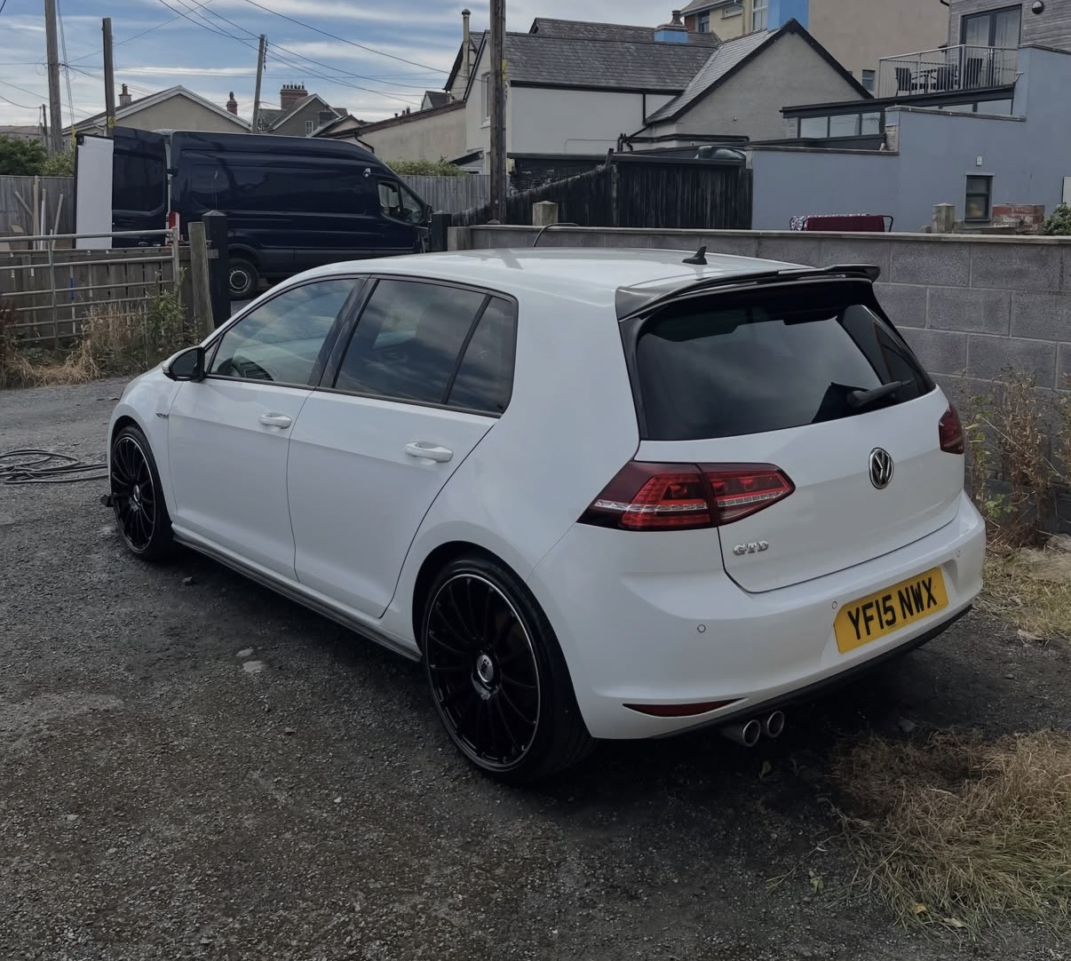 White Volkswagen Golf after valeting